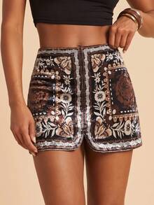 Travachic Women's Floral Print Casual Versatile Daily Skort - Multicolor - View 1