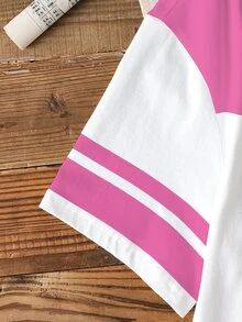 My Little Pony X SHEIN Kaos Lengan Pendek Kasual Sehari-hari Wanita Ukuran Besar dengan Motif Kartun Huruf - Putih - View 6