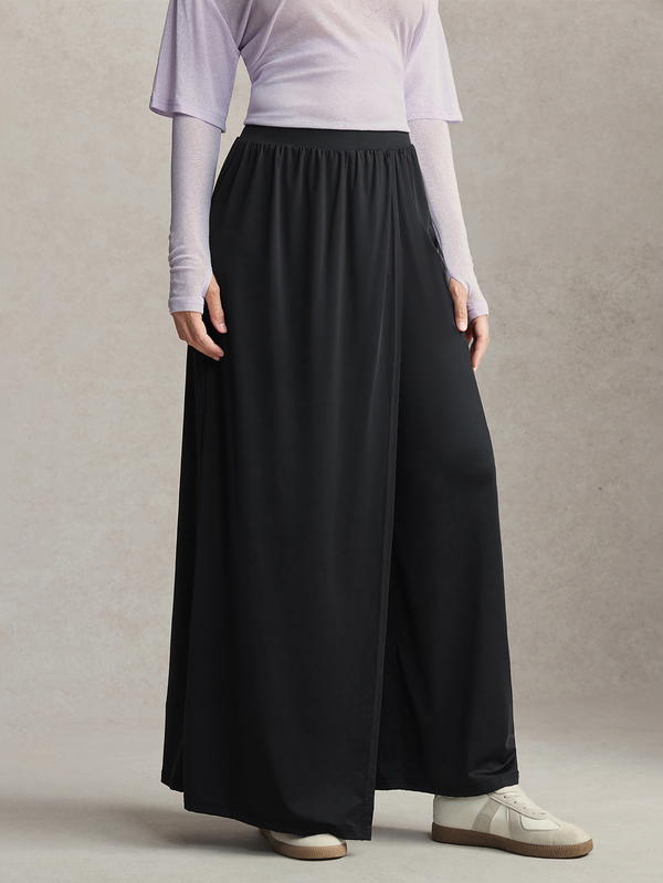 Activina Women's Solid Color Pleated Casual Versatile Daily Travel Sports Long Pants