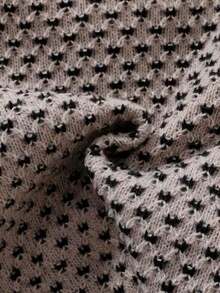 SHEIN 可愛卡通刺繡嬰兒毛衣，圓領設計保護嬌嫩肌膚，長袖套頭衫穿脫方便，休閒簡約風格打造寶寶時尚最愛，柔軟親膚面料陪伴寶寶快樂成長 - 卡其色 - 查看 4