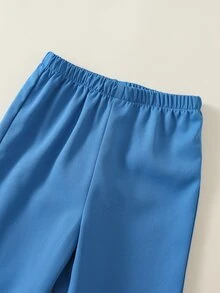 SHEIN 男嬰卡通恐龍圖案拼色連帽長袖外套與鬆緊腰長褲2件套，百搭舒適 - 彩色 - 查看 7