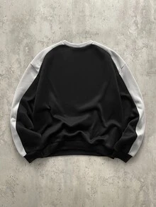 STEELVANCE 男士冬季拼接結構設計街頭時尚百搭運動衫 - 彩色 - 查看 2