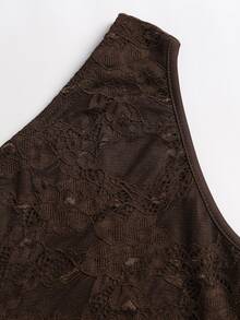 Sweetra Women's One-Shoulder Fitted Maxi Dress With Versatile Shawl, Elegant And Sexy, Party And Banquet Style - Brown - View 7