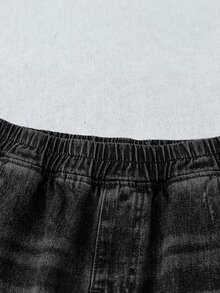 EMERY ROSE EMERY ROSE Quần jean denim túi cài cúc thời trang du lịch size lớn - màu đen - Xem 7