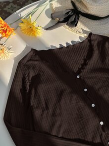 Comfortcana Camisetas de Tallas grandes - Marrón - Ver 5