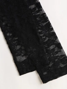 Sweetra Y2K Sexy Lace Elegant Party Commute Long Dress - Black - View 5