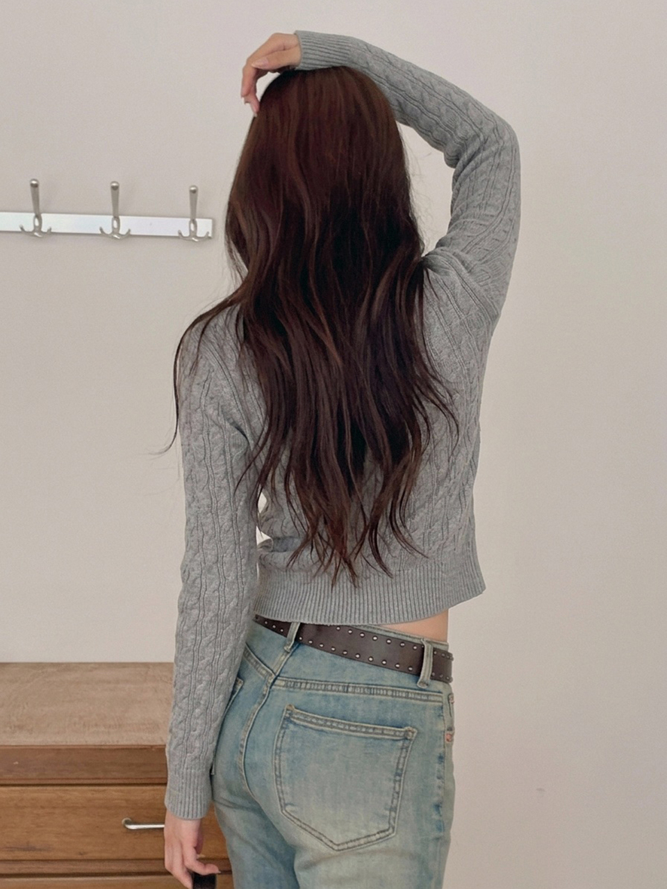 Women's Pattern Embroidered Fitted Long Sleeve Crew Neck Cable Knit Casual Vacation Korean Style Autumn/Winter Sweater