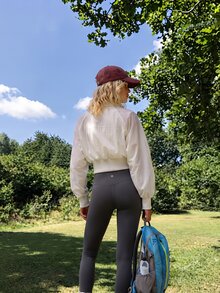 WanderVale Women's Minimalist Zipper Cropped Long Sleeve Outdoor Jacket - White - View 2