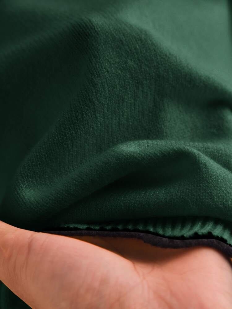 CosyJoli Plus Size Women's Colorblock Casual Versatile Everyday Long Sleeve Sweater - Army Green - View 7