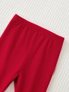 SHEIN 女嬰櫻桃圖案毛絨衛衣與長褲套裝 - 粉色 - 查看 9