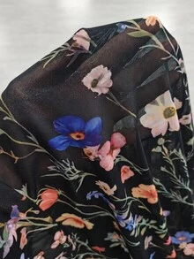 SHEIN Raffinéa 女款花卉印花休閒日常夏季旅行掛脖洋裝 - 彩色 - 查看 5