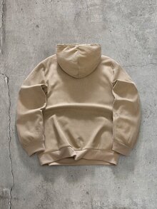 AXEPEAK Men's Casual Versatile Thermal Lined Hooded Pullover Sweatshirt - Apricot - View 2