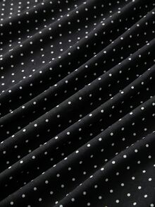 Sweetra Set Olahraga Yoga Tanpa Jahitan Wanita Motif Polkadot Hitam Putih - Hitam dan Putih - View 4
