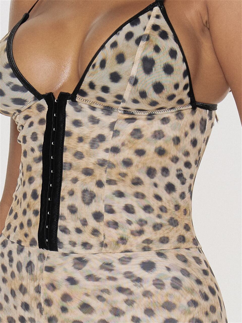 Leopard Print Corset Detail Jumpsuit Winter Fall Womens Jumpsuit Going Out Outfit Party