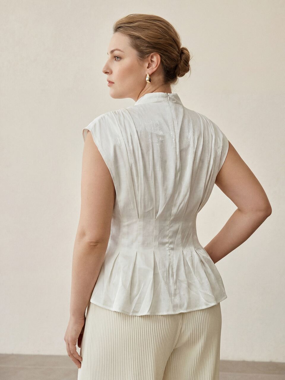 MOTF PLUS SIZE WOMEN'S 2026 SPRING/SUMMER ELEGANT WAIST-CINCHING TOP