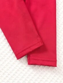 SHEIN 女嬰櫻桃圖案毛絨衛衣與長褲套裝 - 粉色 - 查看 10