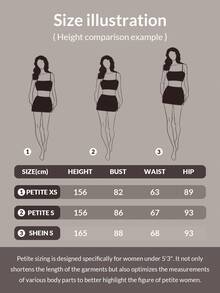 SHEIN PETITE 素色修身春季女款連身衣 - 淡紫色 - 查看 6