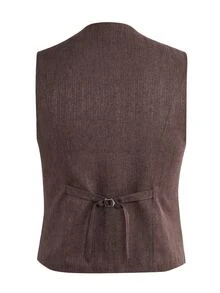 Manfinity Mode Men's Business Casual Commuter Suit Vest - Brown - View 2