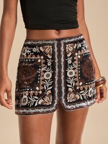 Travachic Women's Floral Print Casual Versatile Daily Skort - Multicolor - View 5