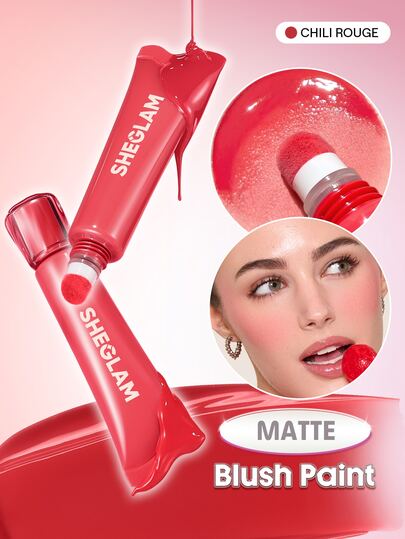 SHEGLAM Squeeze & Dot دهان أحمر خدود مطفي 213 Chili Rouge ماركة تجميل ومكياج للنساء والفتيات