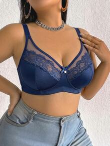 DesireSculpt Plus Size Underwire Bra, 1pc - Royal Blue - View 4