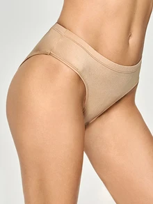 SHAPORA 3-Pack Seamless Triangle Panties With Tummy Control And Butt Lift, Solid Apricot - Multicolor - View 5
