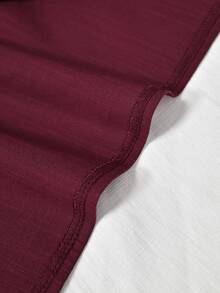 Louniche Women's Burgundy Button Down Shirt, Long Sleeve Collared Blouse,  Elegant Versatile Slimming Top, Spring/Autumn - Burgundy - View 7