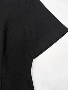 Glimmora Women's Solid Color Casual Daily Wear Jumpsuit - Black - View 4