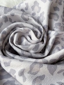 Comfortcana Quần dài nữ size lớn cạp chun rút họa tiết da báo phong cách thường ngày - Màu Xám nhạt - Xem 4