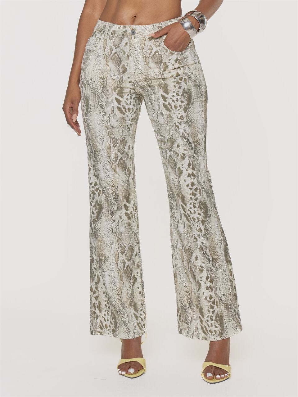 Snake Print Denim Low Wasit Jeans Trouser Winter Fall Womens Jeans Going Out Outfit Party