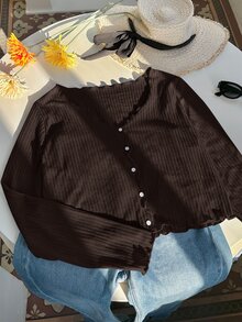 Comfortcana Camisetas de Tallas grandes - Marrón - Ver 4