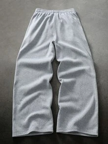 Major Grit Men's Plus Size Drawstring Waist Pants, Slanted Pocket Design, Suitable For Daily Wear Gym Jogging, Light Grey Summer Casual Baggy - Grey - View 2