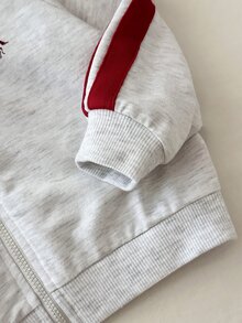SHEIN 男嬰秋冬兩件套長袖拉鍊連帽衛衣與慢跑長褲，舒適百搭日常運動極簡風，適合室內/戶外、運動、派對、假期、返校 - 彩色 - 查看 5