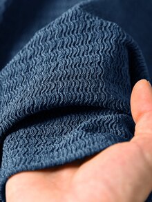 CosyJoli Setelan 2 Potong Kemeja Tanpa Lengan Bergaris Model A-Line dan Celana Panjang Kasual Potongan Lurus Ukuran Plus untuk Liburan - Dusty Blue - View 7