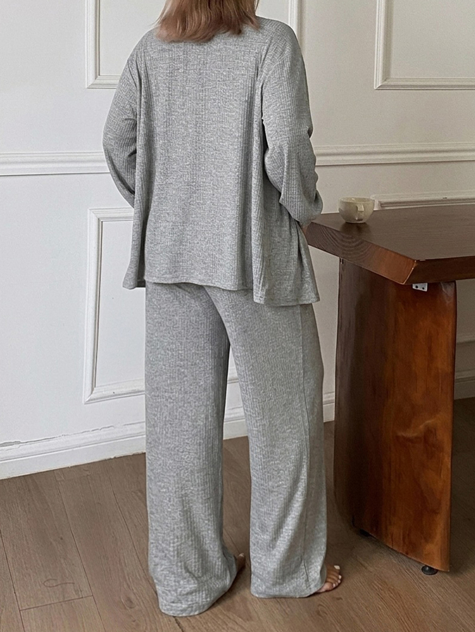 Dazy Plus Plus Size Women Lace Patchwork Camisole, Long Sleeve Cardigan And Pants Casual Daily Home Sleepwear Set