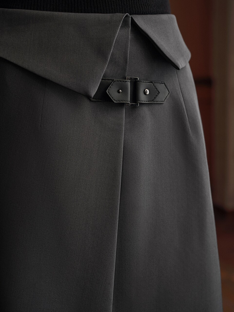 MOTF FASHIONABLE MODERN COMMUTER WOMEN'S FOLDED WAIST SKIRT
