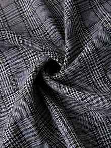 Editum Women's Winter Fashion Plaid Double-Breasted Overcoat - Grey - View 10