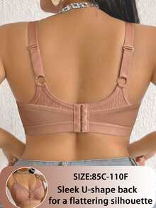 DesireSculpt Plus Size Wireless Bra, 1pc - Coffee Brown - View 2
