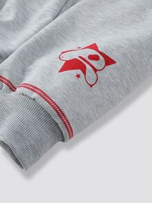 ROMWE MEN Men's Hoodie And Sweatpants Casual Daily Outfit Set - Grey - View 6