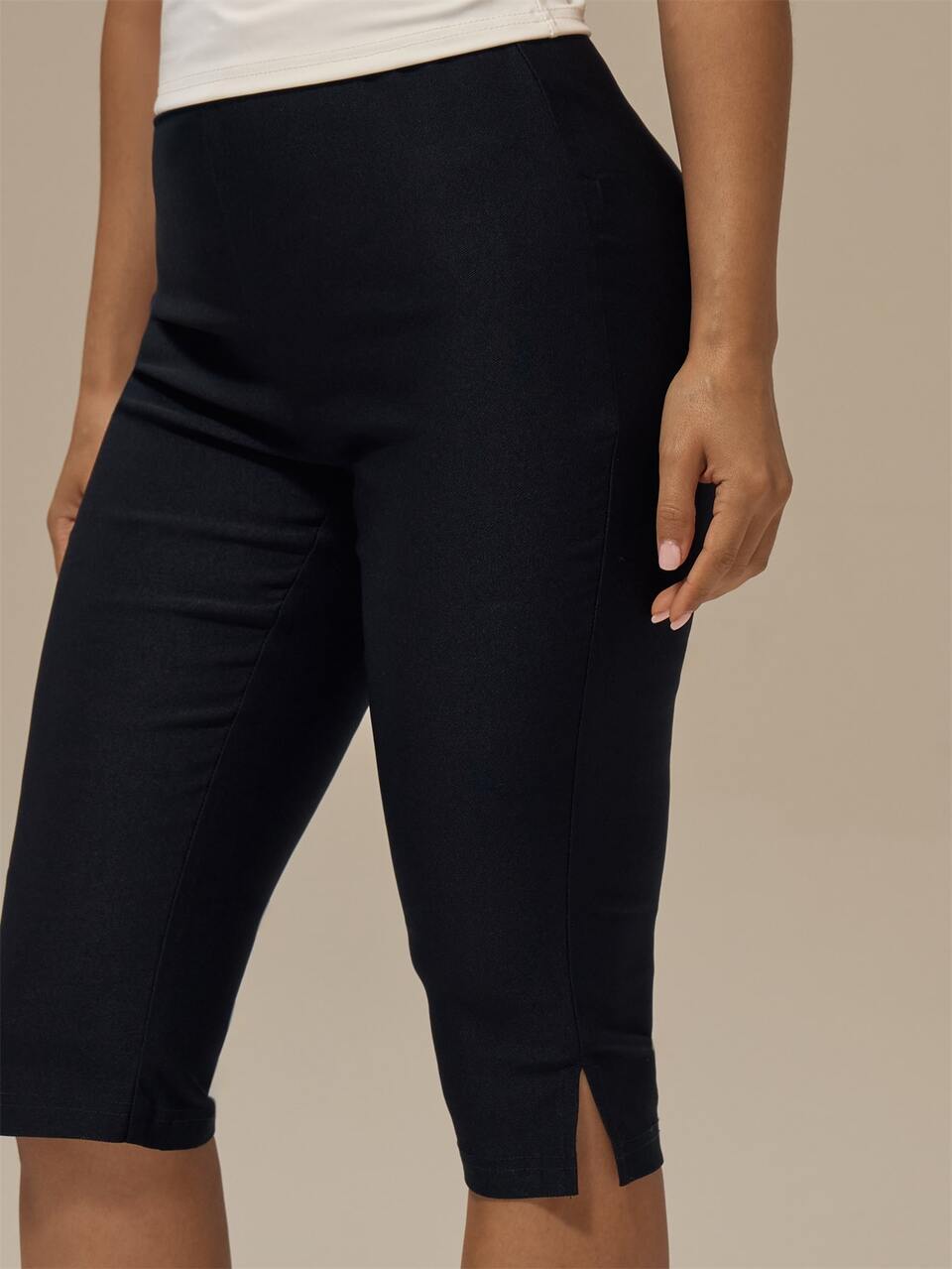 Krótkie legginsy Capri z elastycznym pasem, letnie, dziewczęce, codzienne ubrania domowe