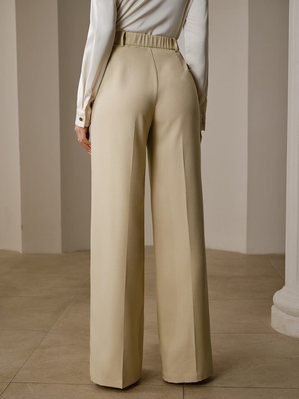 ZEYLAH Fashionable Versatile Commute Straight Leg Suit Pants