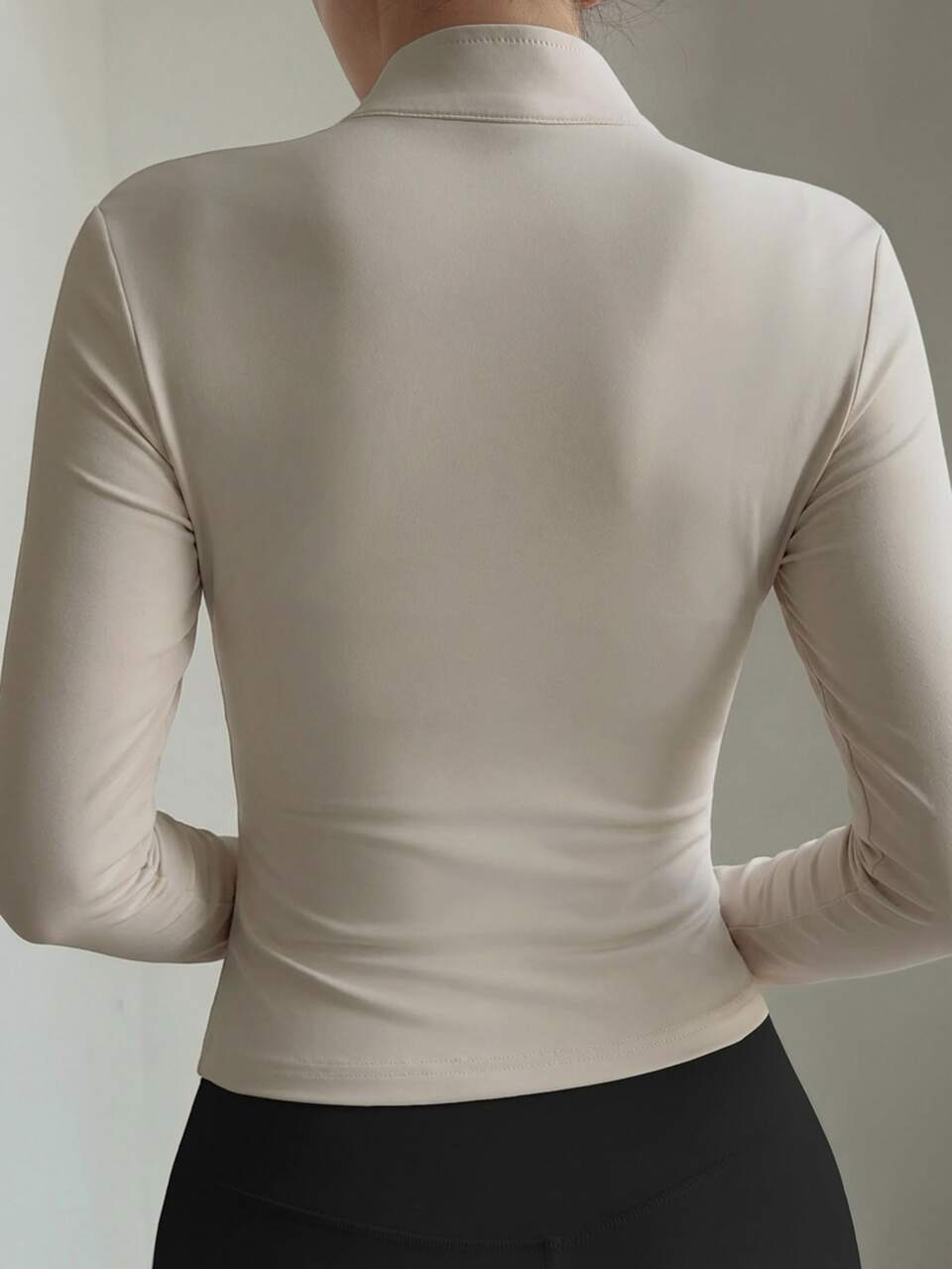 Women's Solid Color Zipper Casual Versatile Everyday T-Shirt Fall