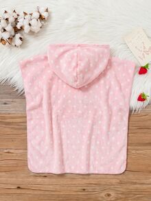 女嬰卡通刺繡波點連帽睡衣居家服 - 粉色 - 查看 2