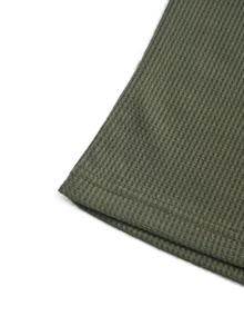 Manfinity Homme Men's Plus Size Casual Versatile Solid Color Long Sleeve T-Shirt - Army Green - View 3