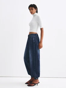 ATUI Studio Jeans Kasual Washed Low Waist Tapered Leg - Dark Wash - View 7
