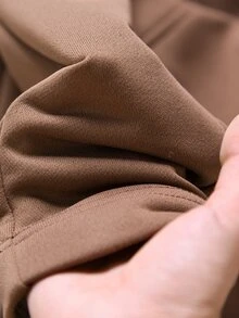Rusticease Celana Panjang Wanita Kasual Serbaguna Warna Polos - Coklat - View 5