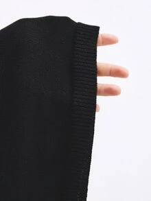 ATUI Studio Women's Solid Color Casual Versatile Daily Long Sleeve Sweater - Black - View 9