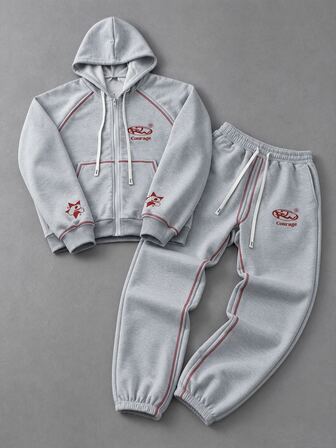 Men's Hoodie And Sweatpants Casual Daily Outfit Set