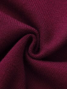 Franclia Women's Striped Shirt & Knitted Vest 2 Pieces Set - Burgundy - View 7