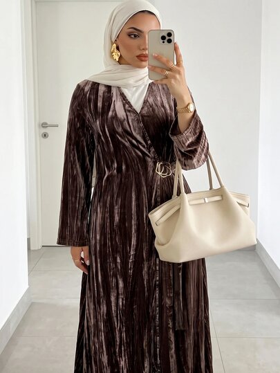 Solavon Plus Size Women's Casual Party & Travel Arabic Long Robe